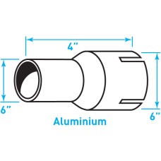 Truck Exhaust Coupler Single 16g, ​Aluminized Steel - 6"